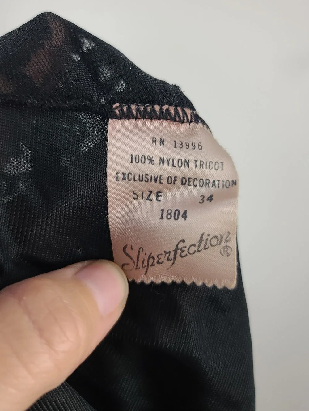Vintage 60's Sliperfection Black Nylon Lace Trim Half Slip Retro Lingerie 34 - Picture 12 of 13